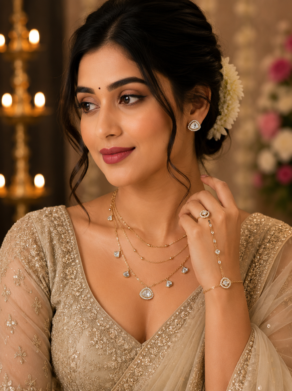 3 Layer Chain Pendant Set