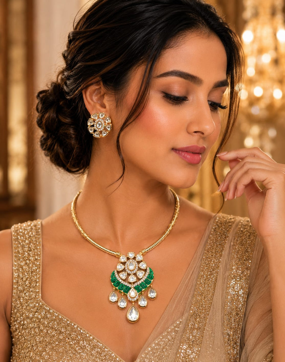 Kundan Hasli Necklace