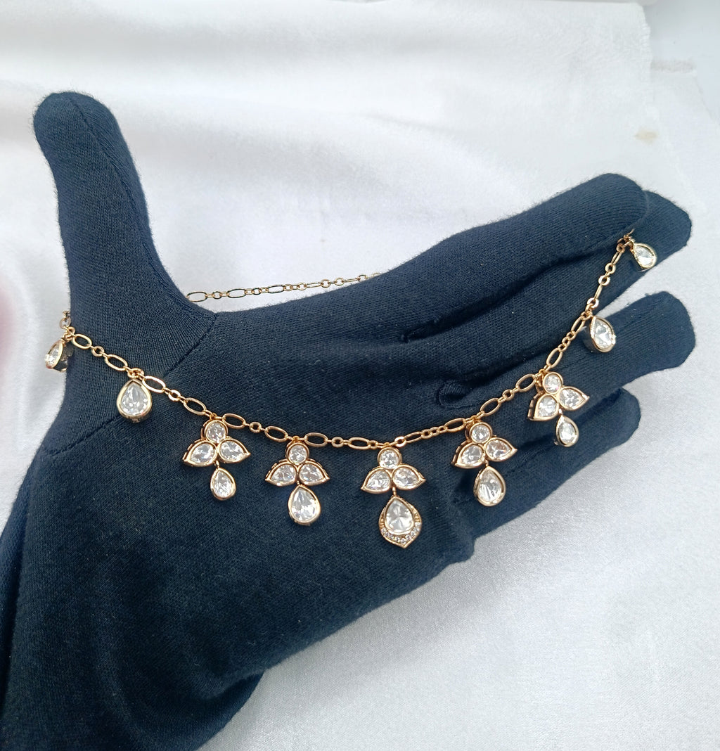 Sonarika Charm Kundan Moissanite Layer Chain Set
