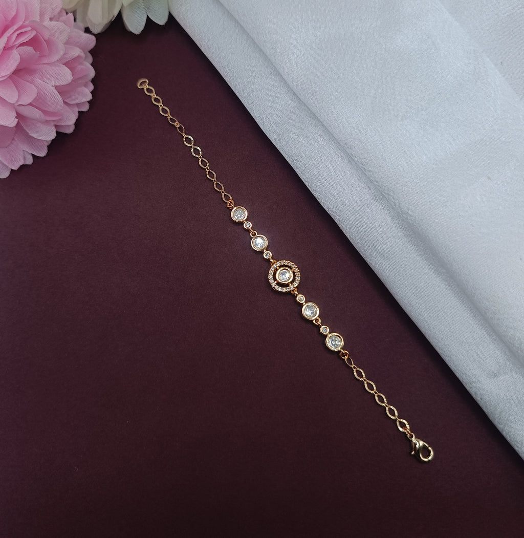 Round Kundan Moissanite Bracelet