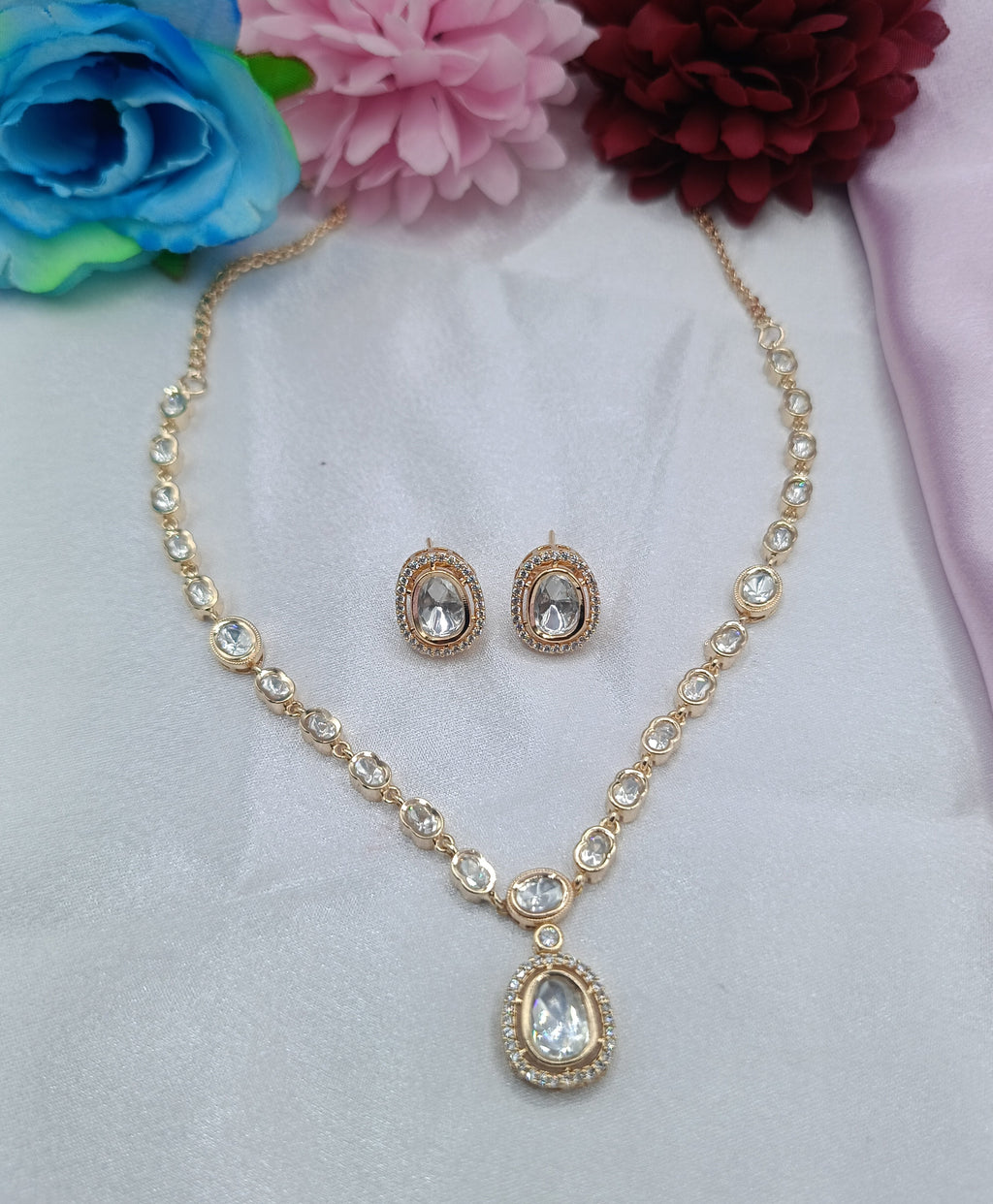 PearlDropKundanNecklaceSetwithMatchingEarringsbyShreeShaniJewels